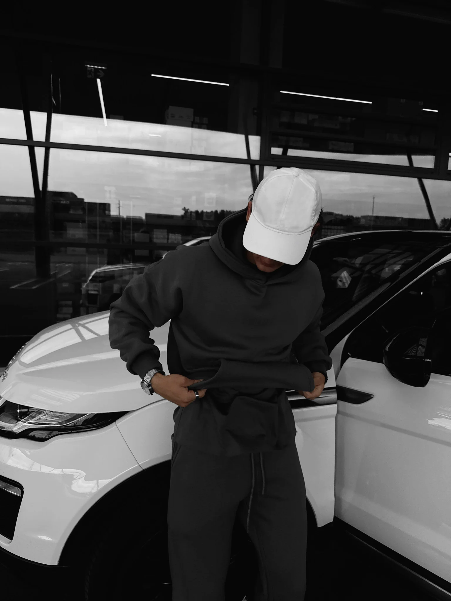 Oversize Basic Hoodie - Anthracite - Image 4