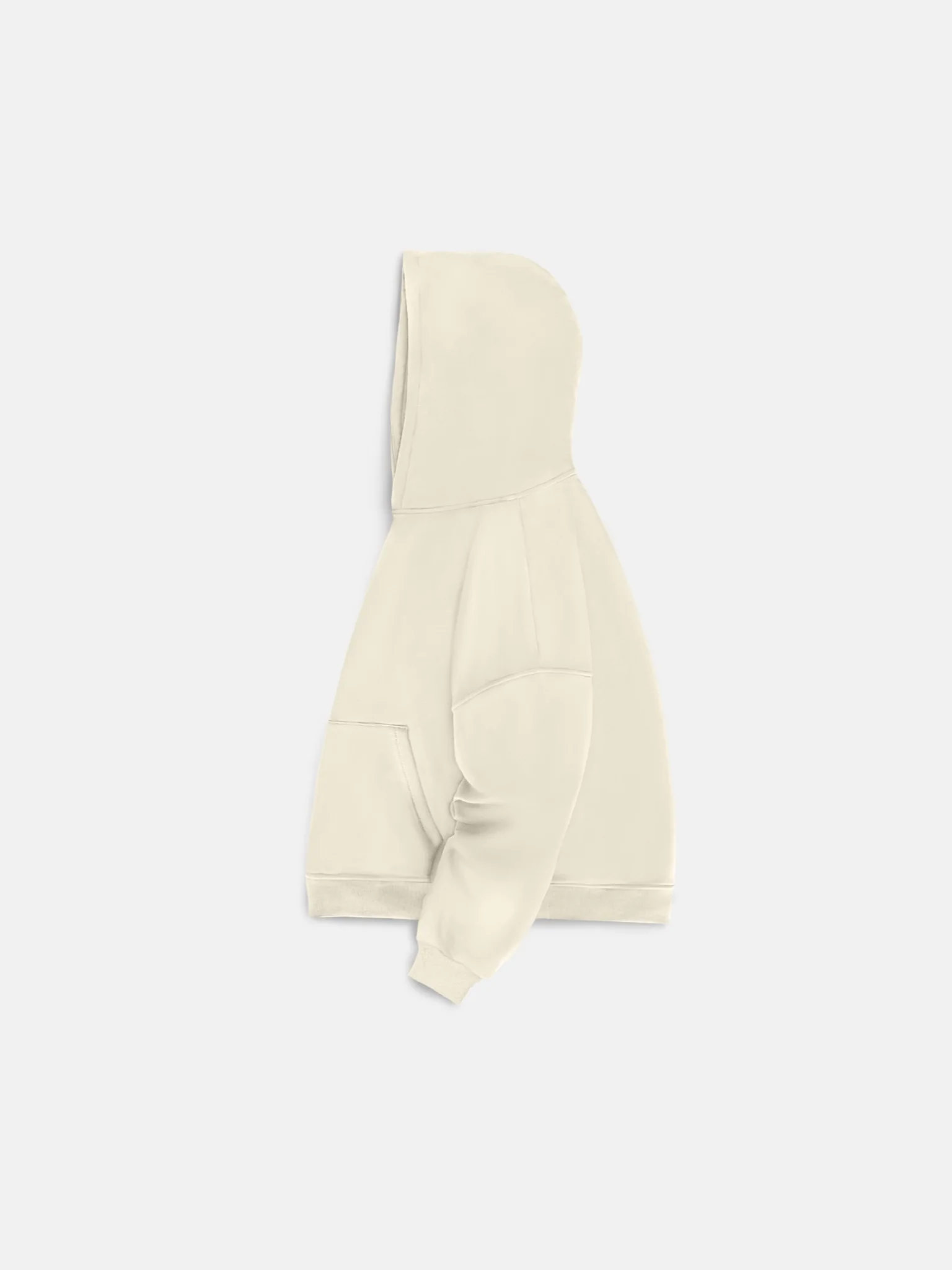 Oversize Basic Hoodie - Antique White - Image 3