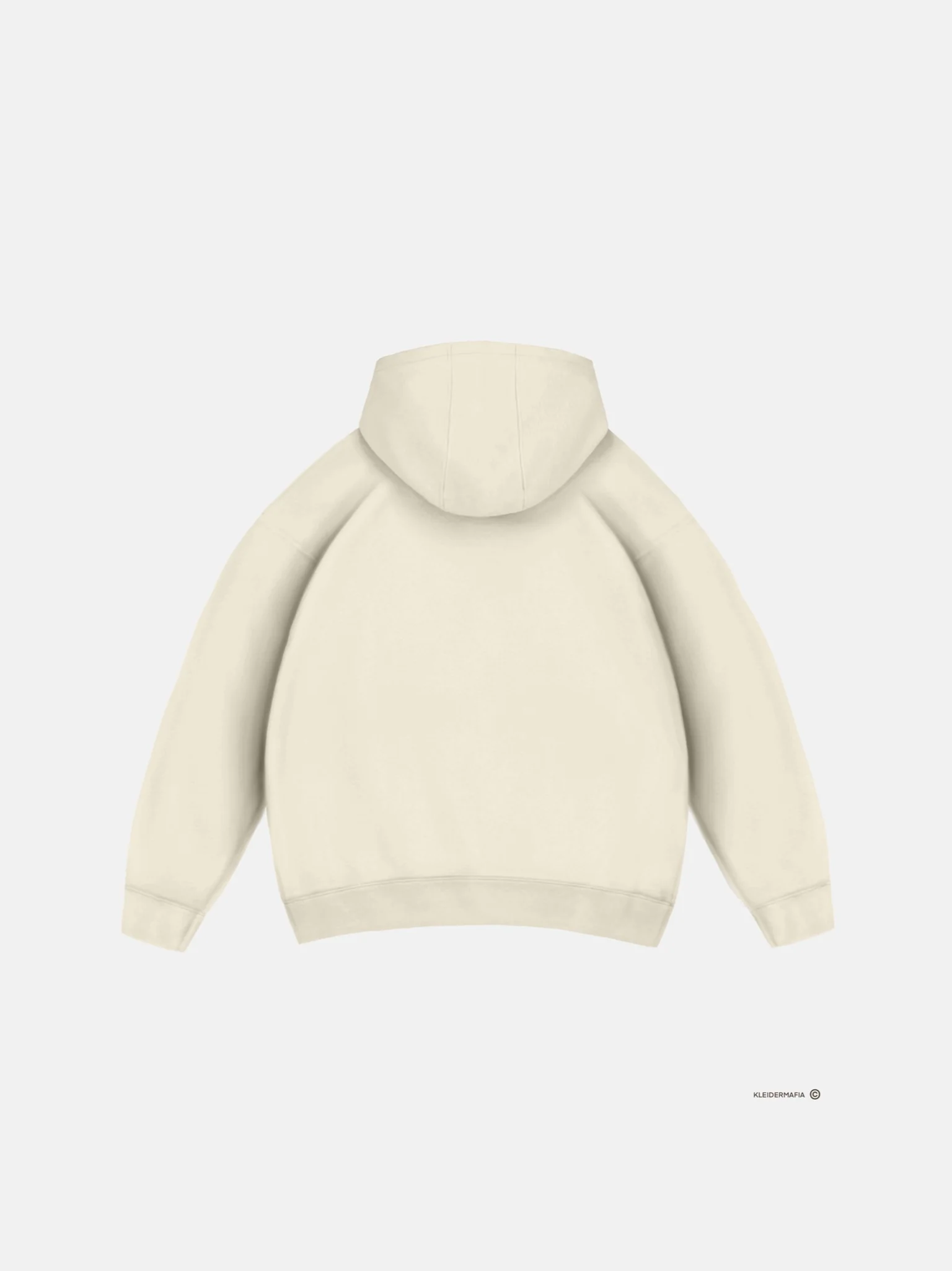 Oversize Basic Hoodie - Antique White - Image 5