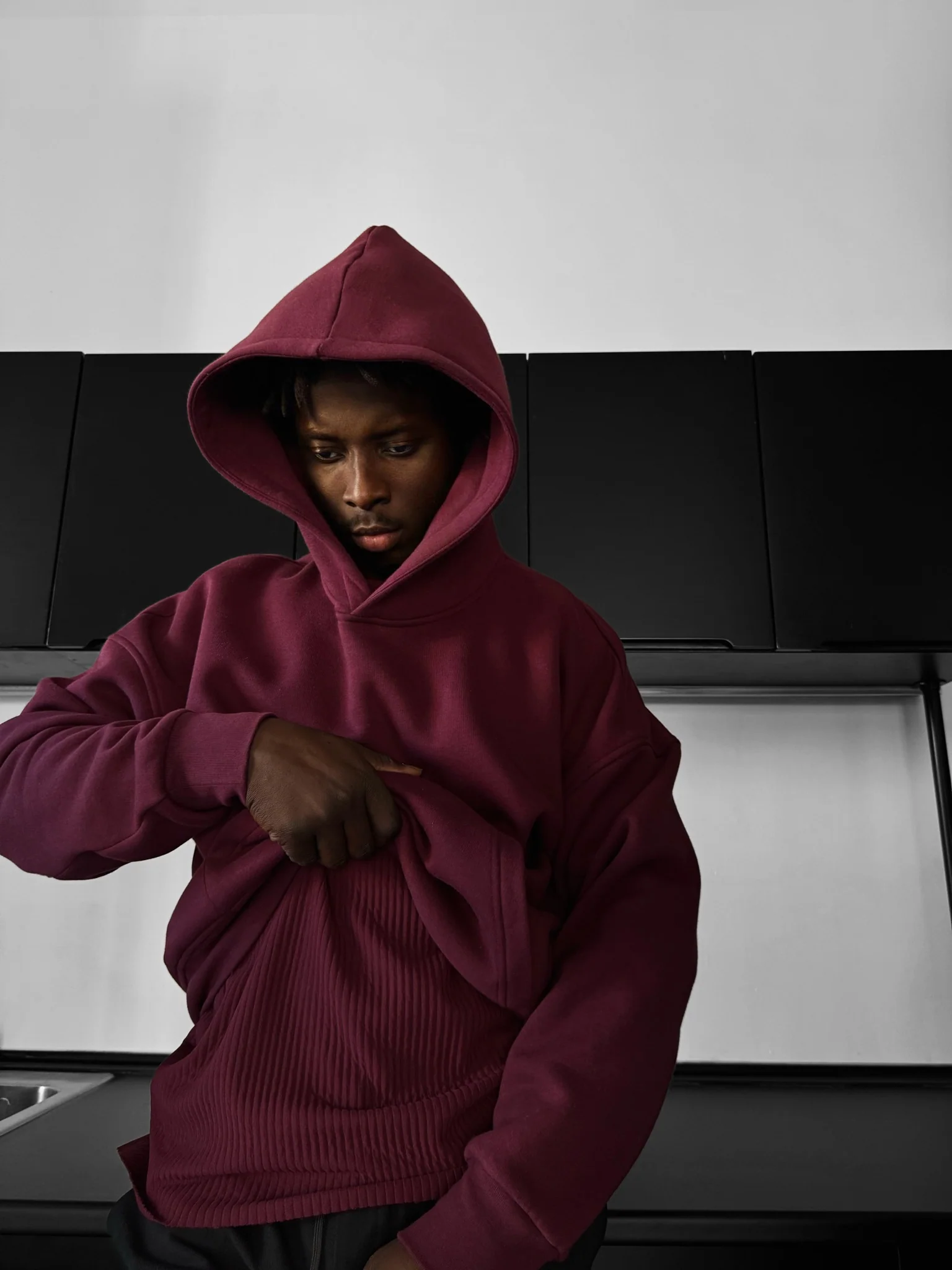 Oversize Basic Hoodie - Port Royale - Image 3