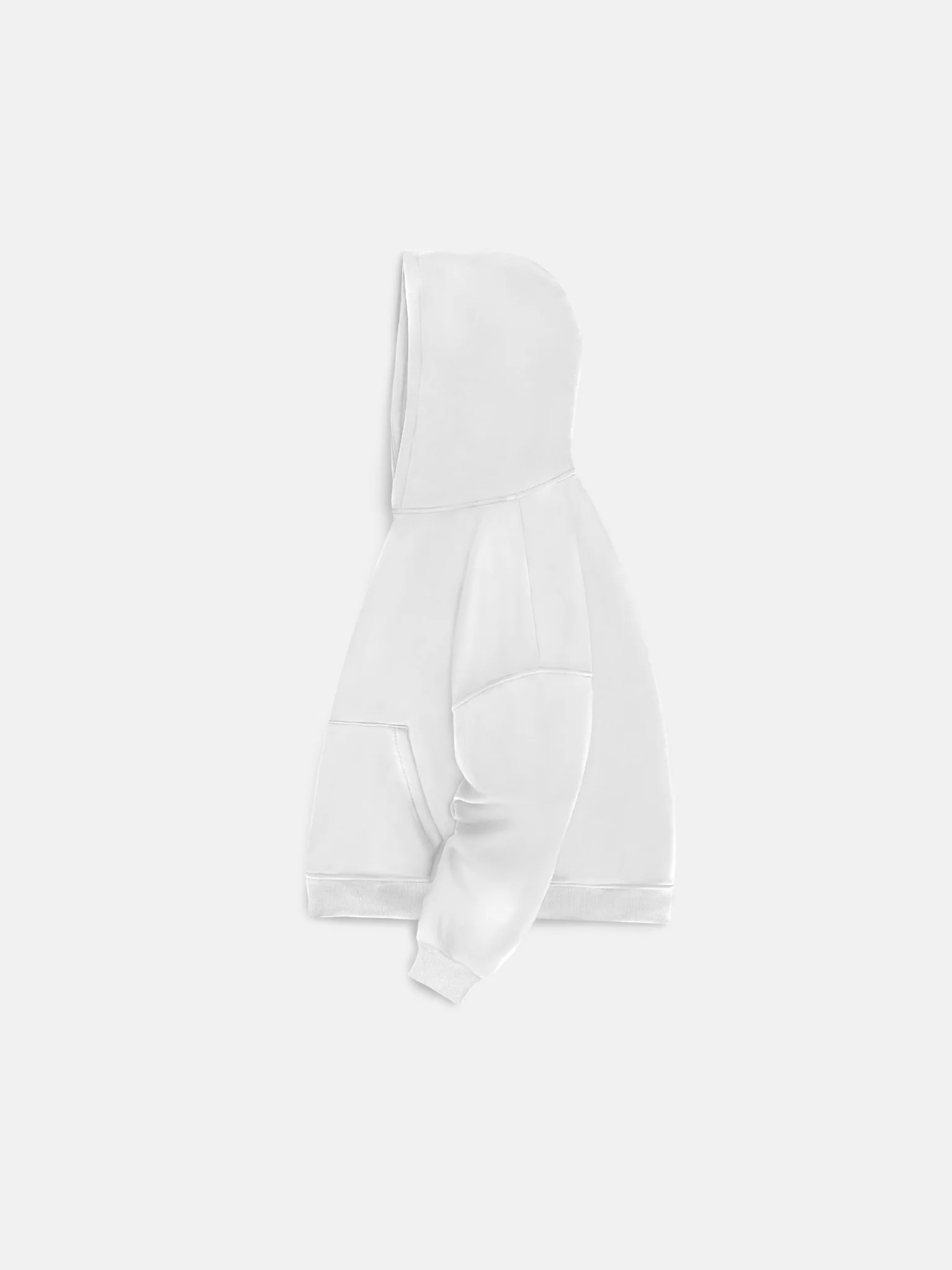 Oversize Basic Hoodie - White - Image 3