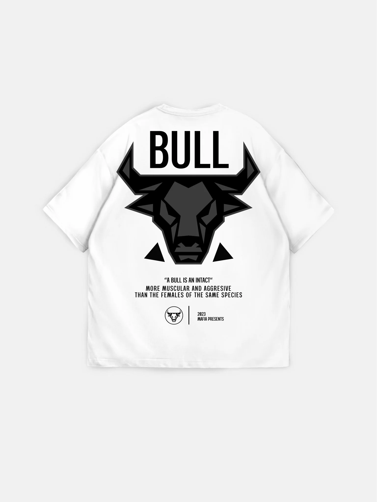Oversize Bull T-shirt - White and Black - Image 4