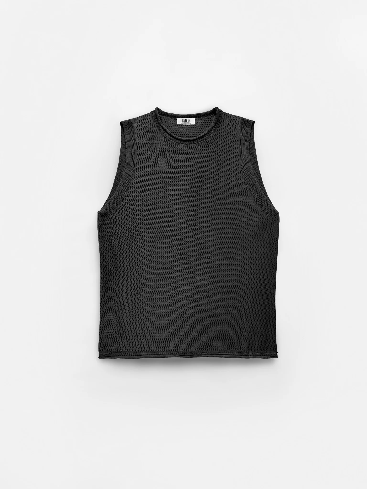Oversize Textured Tanktop - Black - Image 5