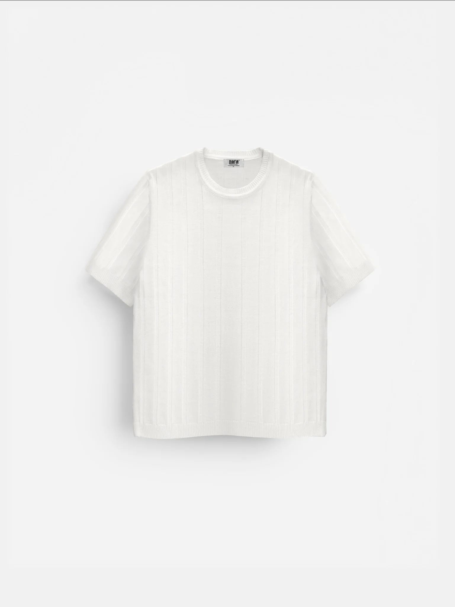 Regular Fit Knit Lines T-shirt - White - Image 5