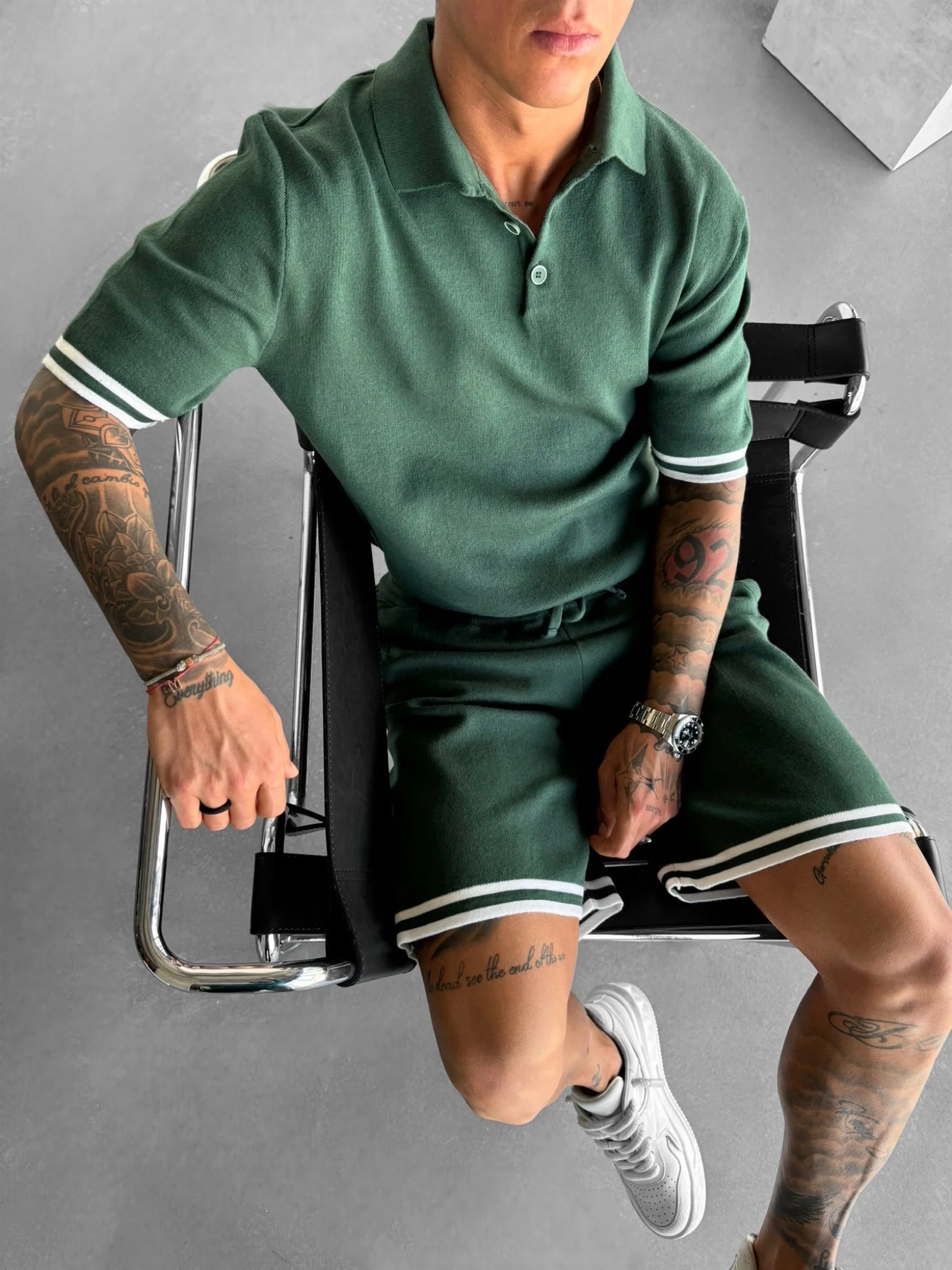 Regular Fit Knit T-shirt - Dark Forest - Image 3