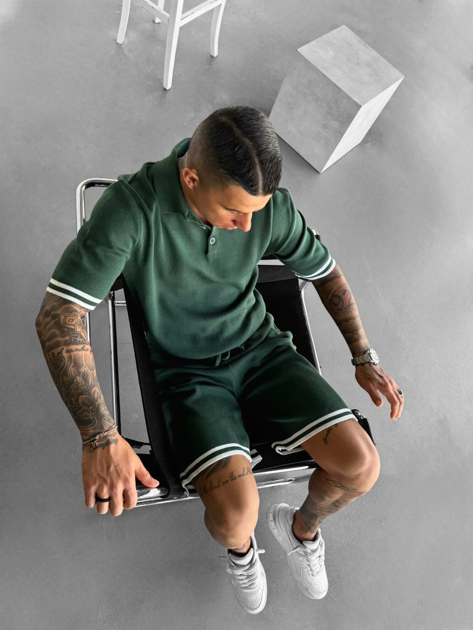 Regular Fit Knit T-shirt - Dark Forest - Image 4