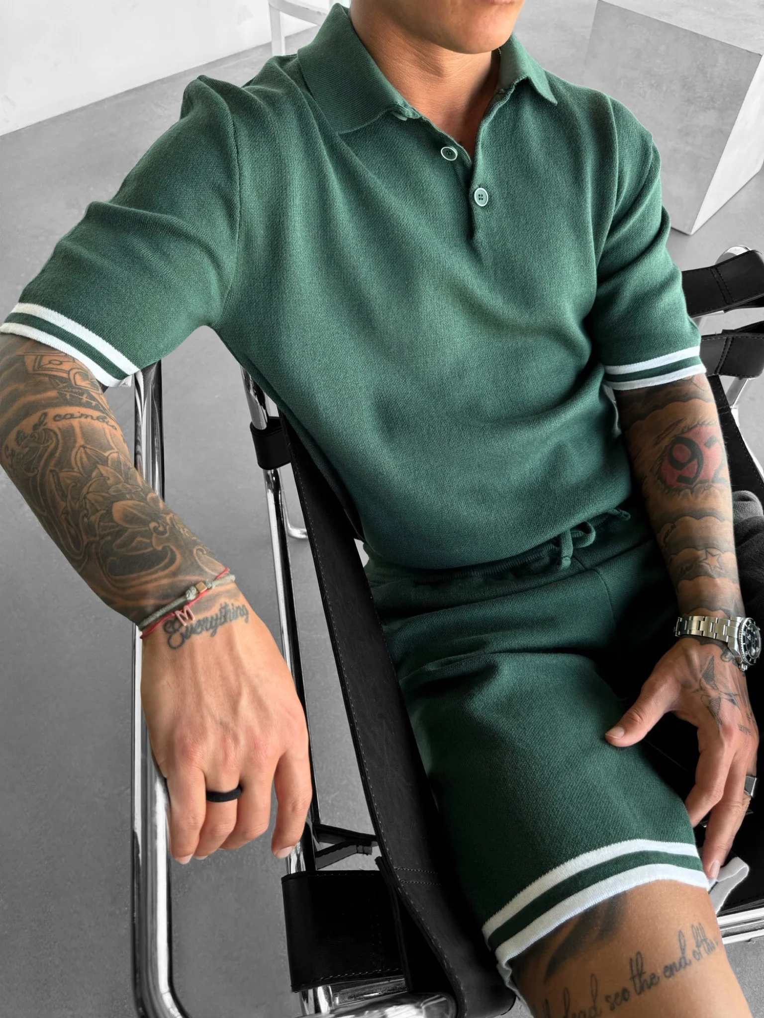 Regular Fit Knit T-shirt - Dark Forest - Image 5