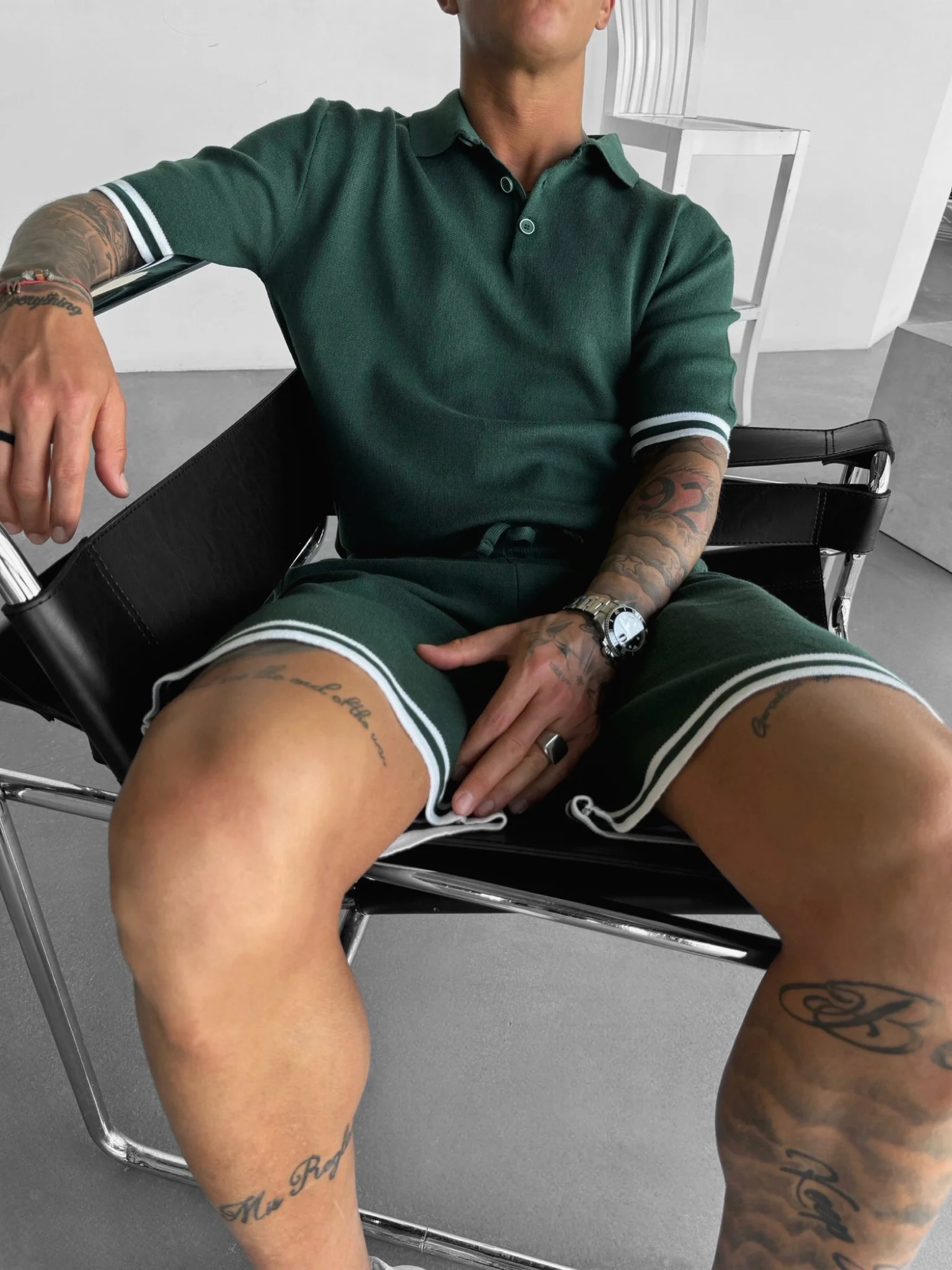 Regular Fit Knit T-shirt - Dark Forest - Image 6